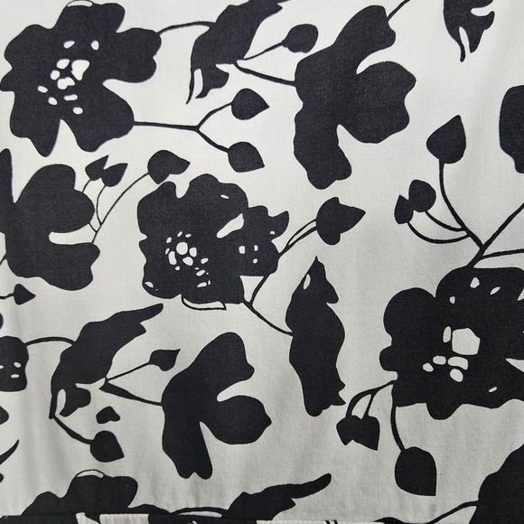 Nicobar White Black Floral Midi Sleeveless V-neck Full Skirt Dress Size … - Picture 11 of 11